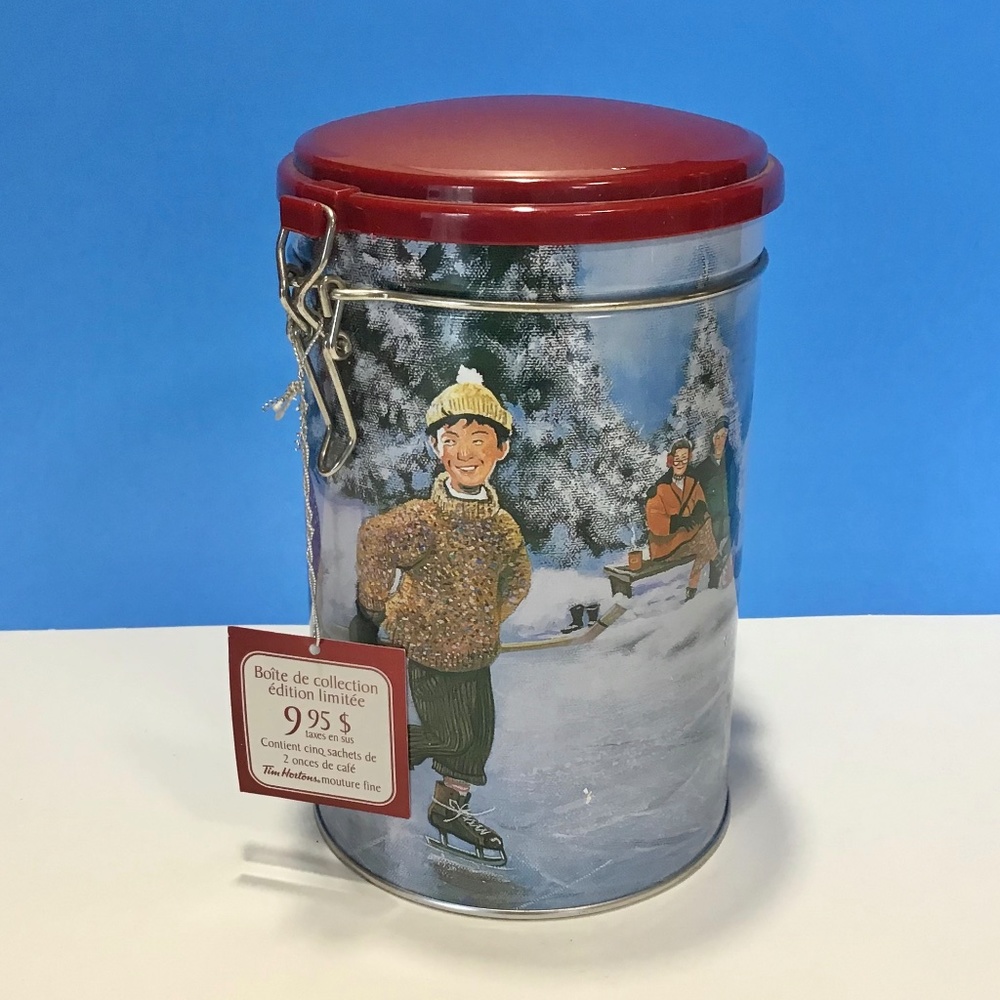 Tim Horton’s Tin Box with Tags